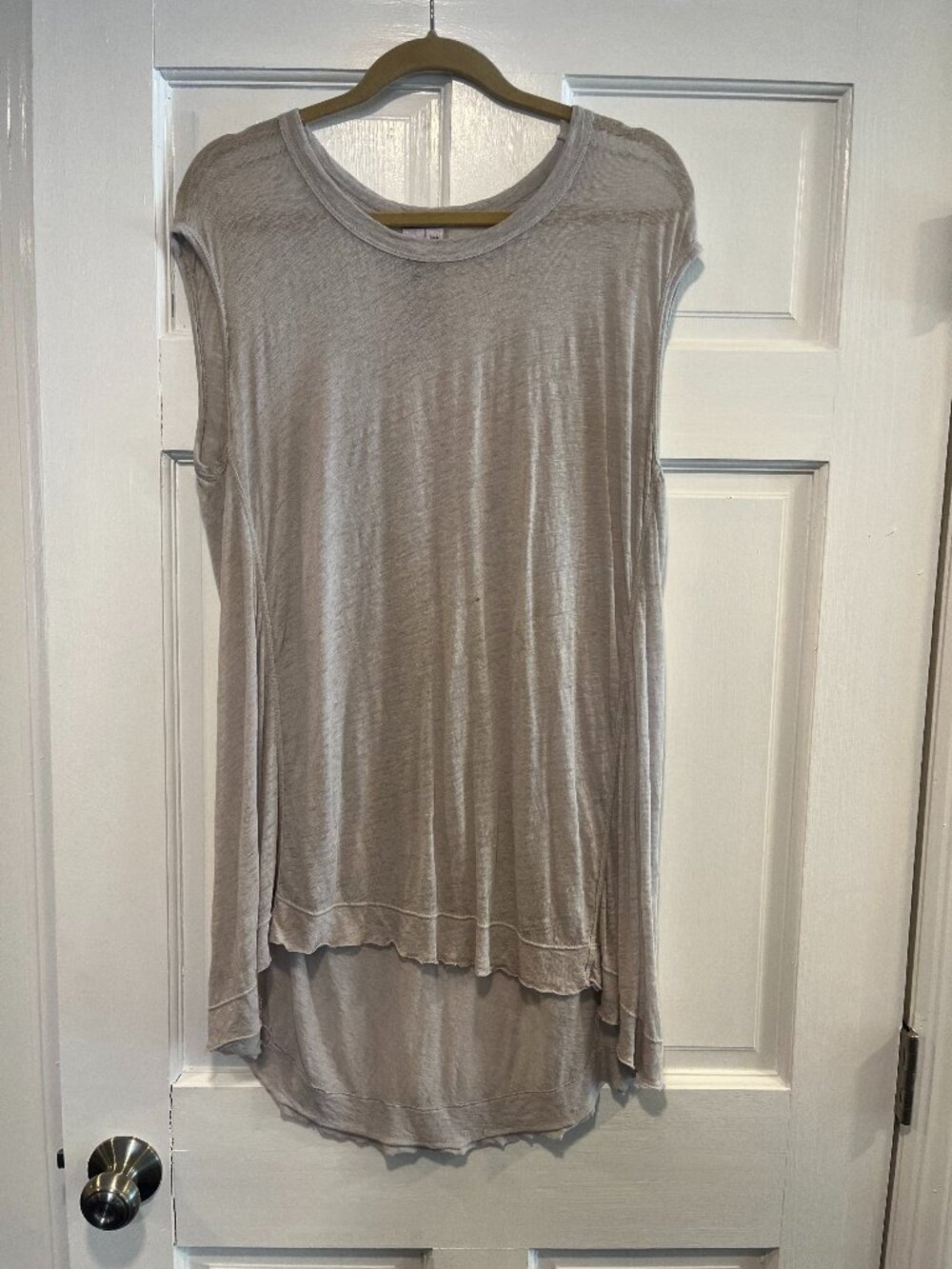 Wilt Gray Sleeveless Tunic Top High Low Hem - Size XS